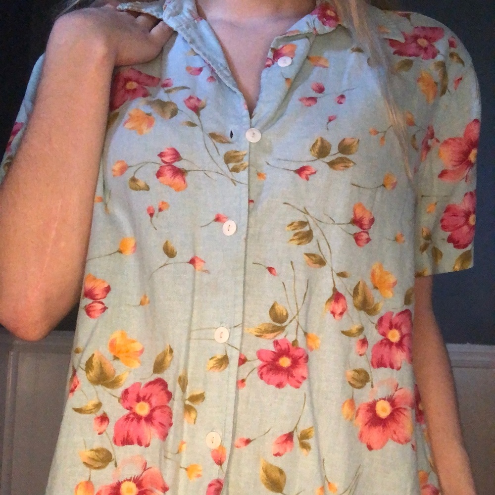 Floral Button Down